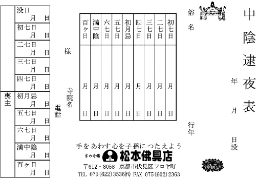 逮夜表